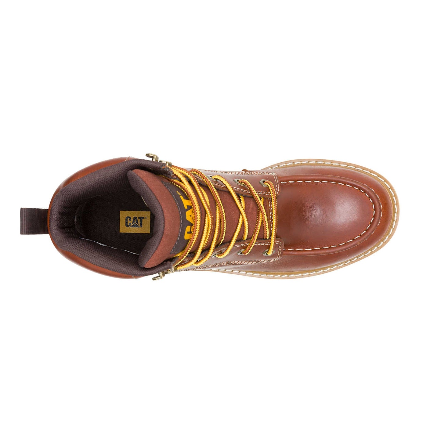 CAT Reclaimer waterproof work boot top view