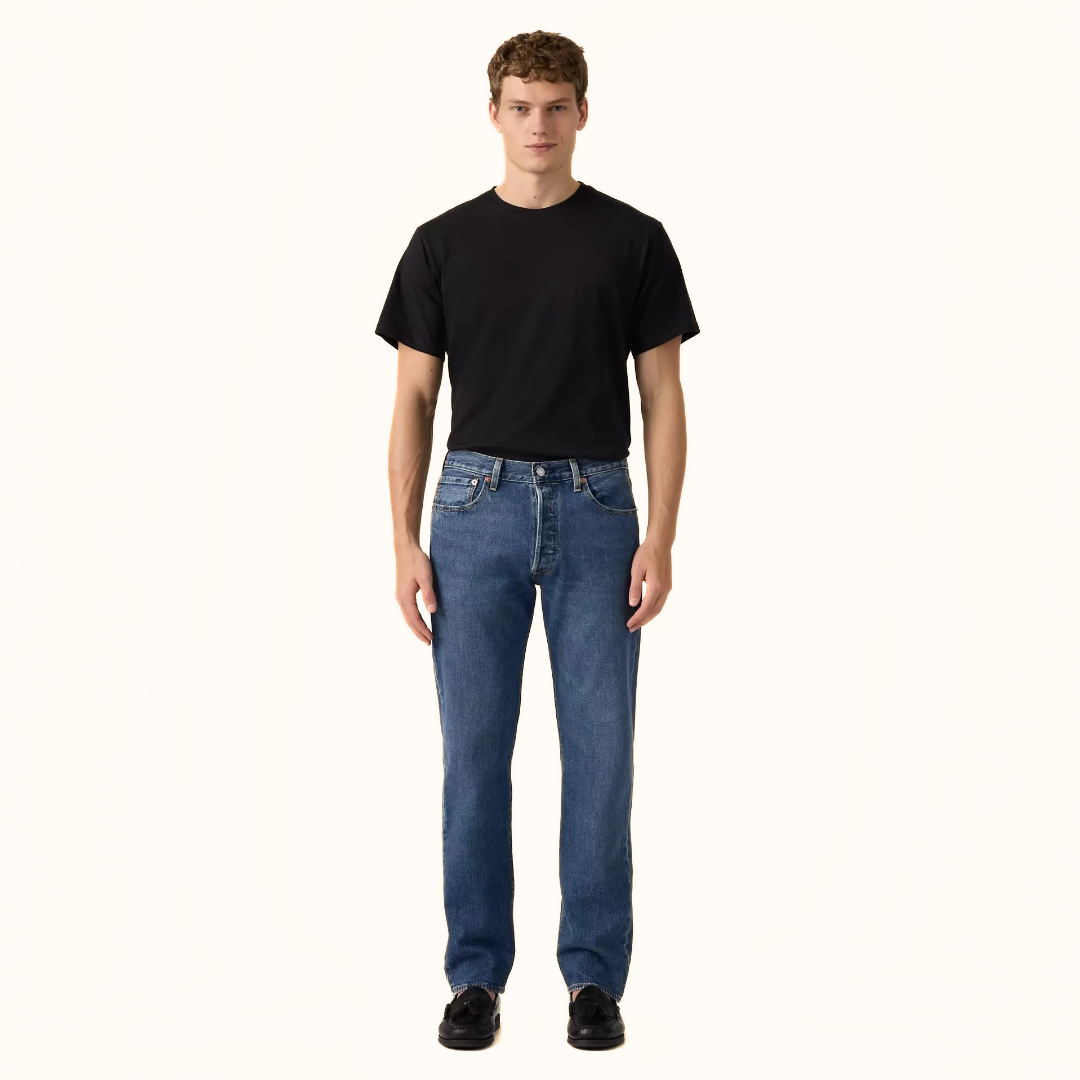 Levi’s 501 Original men’s medium wash jeans front view