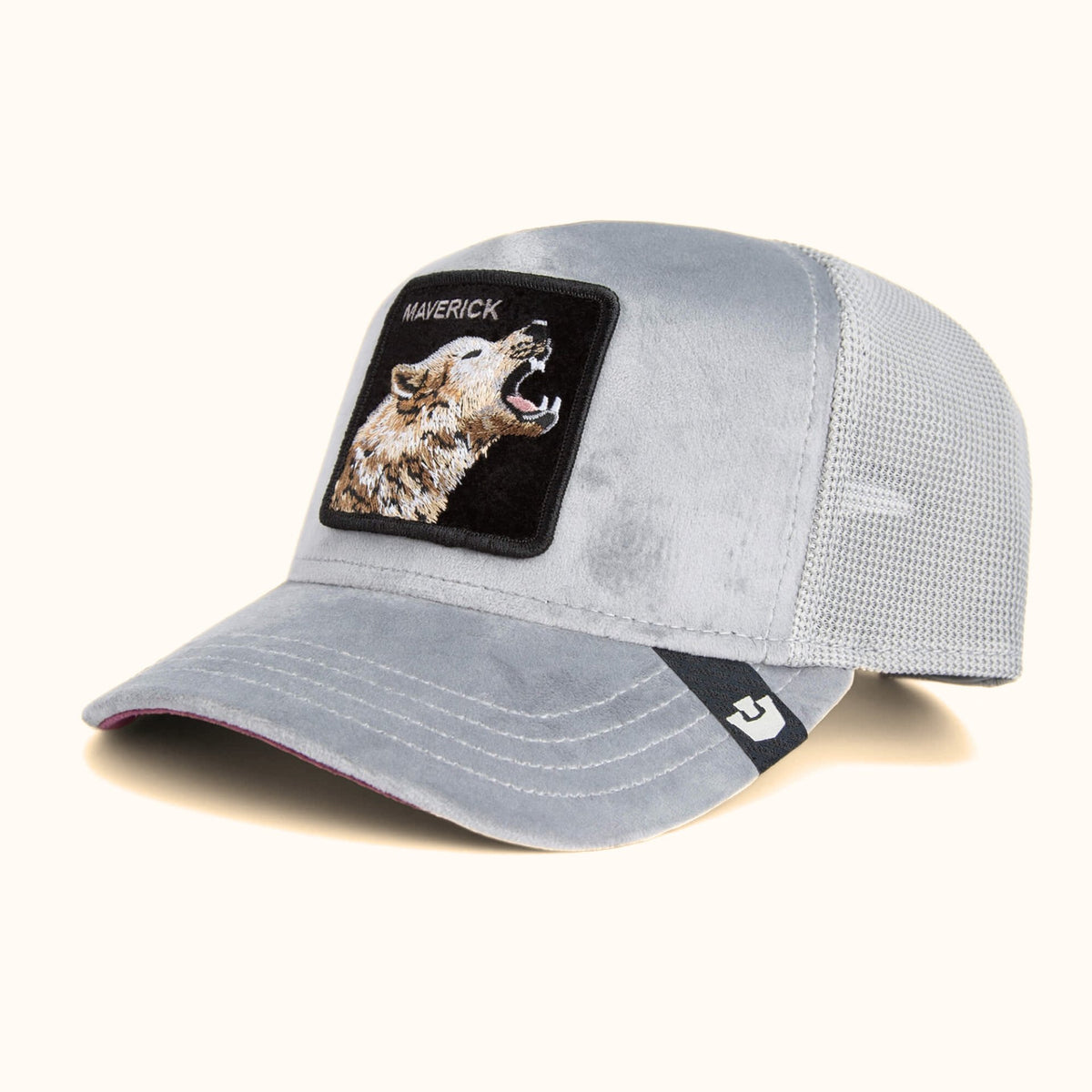Goorin Bros. Velour Wolf Trucker Hat angle view