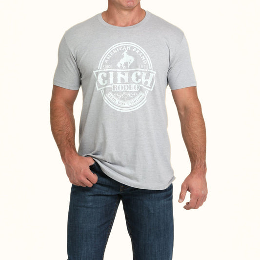 Cinch Short Sleeve Tee gray front view
