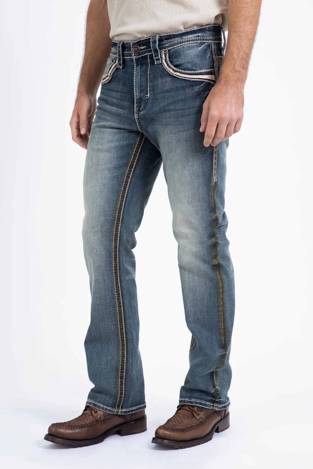 Pantalones vaqueros de corte recto ajustado Holt de color piedra oscuro para hombre