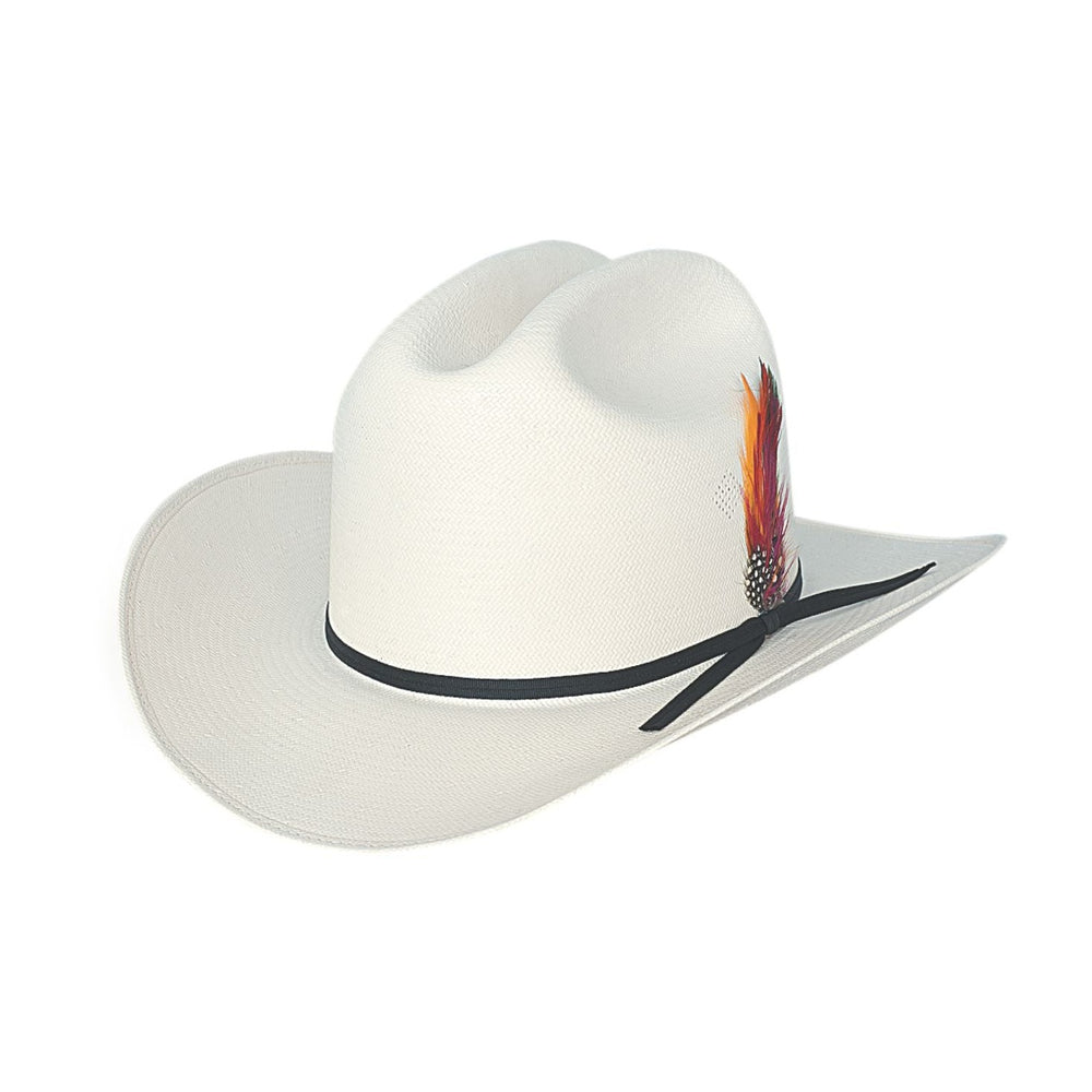 Bullhide El Cuatache 100X Straw Hat in beige Shantung straw with black hatband