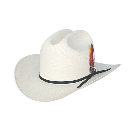 Bullhide El Cuatache 100X Straw Hat in beige Shantung straw with black hatband