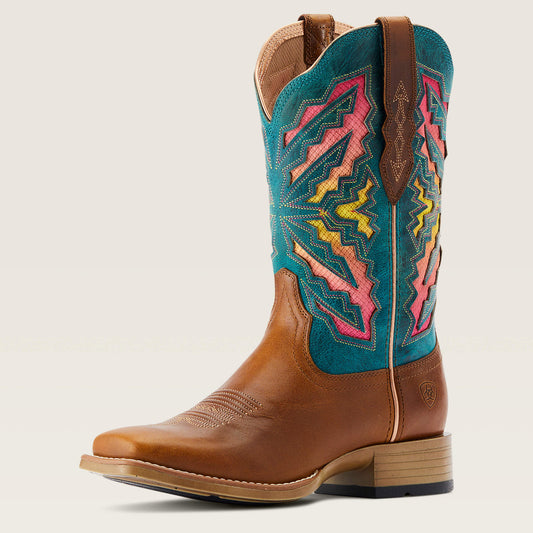 Ariat Women’s Brown Laney VentTEK 360 Western Boot angled side view
