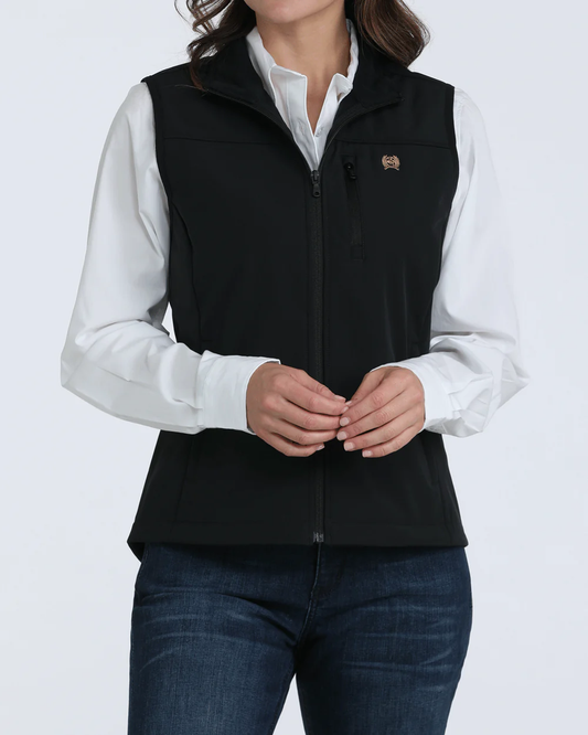 Cinch Women’s Windproof Vest front view on model