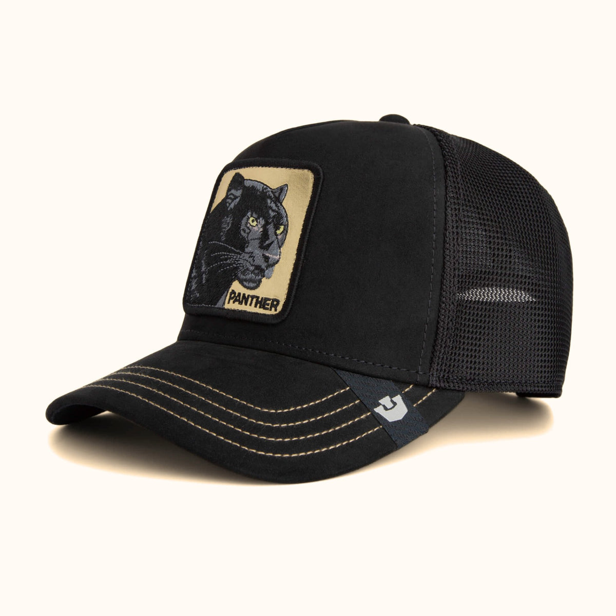 Goorin Bros. Golden Panther Trucker Hat black angle view