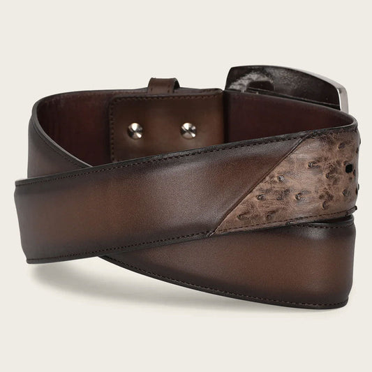 Brown Western Ostrich Belt