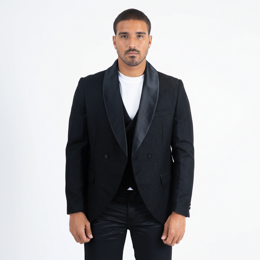 Men's Double-Breasted Shawl Lapel Tuxedo Blazer & Vest