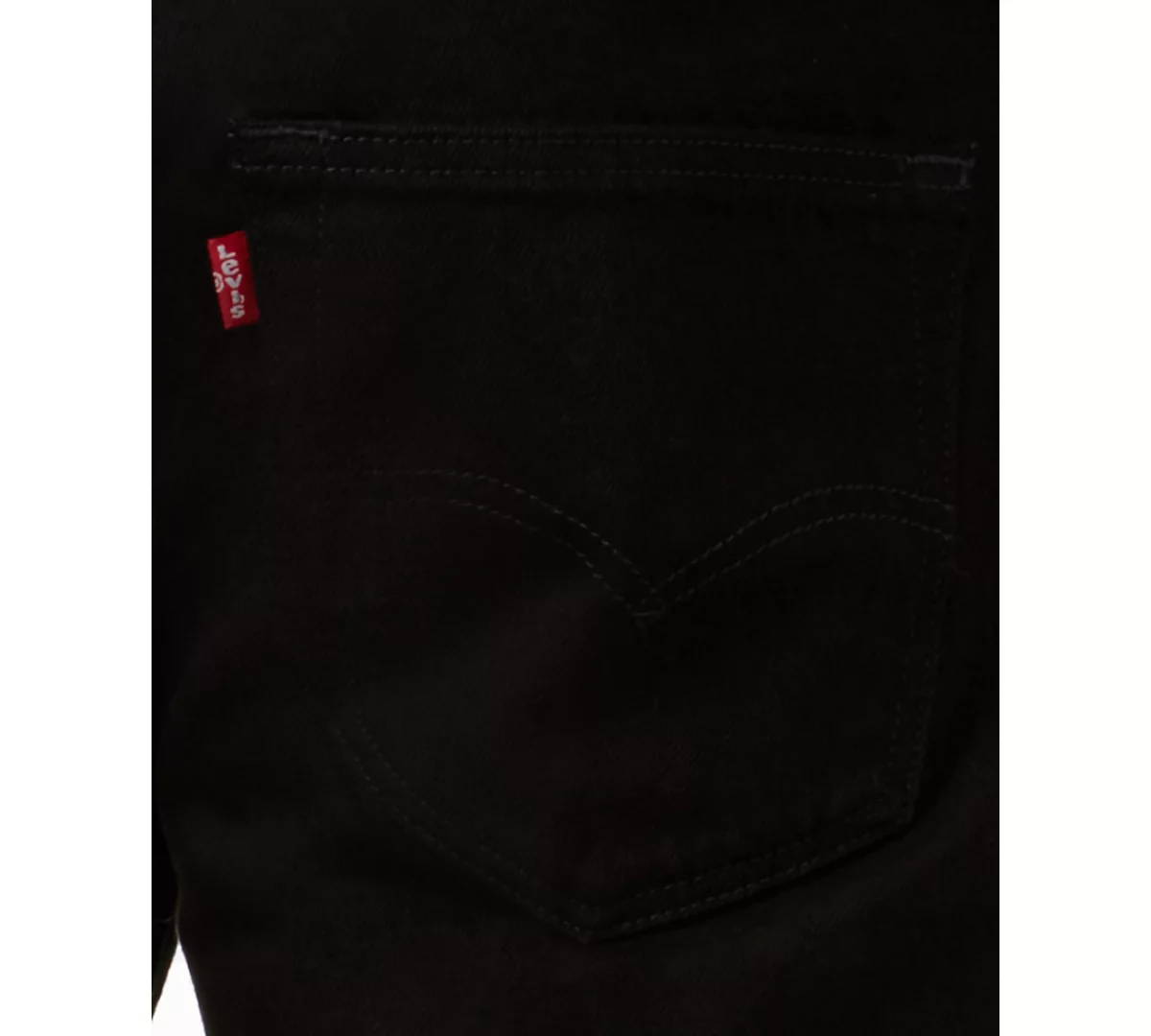 Levi’s 501 Original Fit stretch black jeans fabric back detail