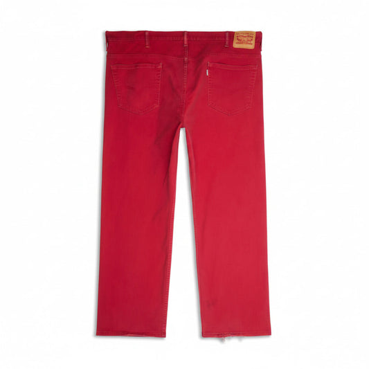 Levi’s 569 Loose Straight Fit Men’s Jeans back view in red denim