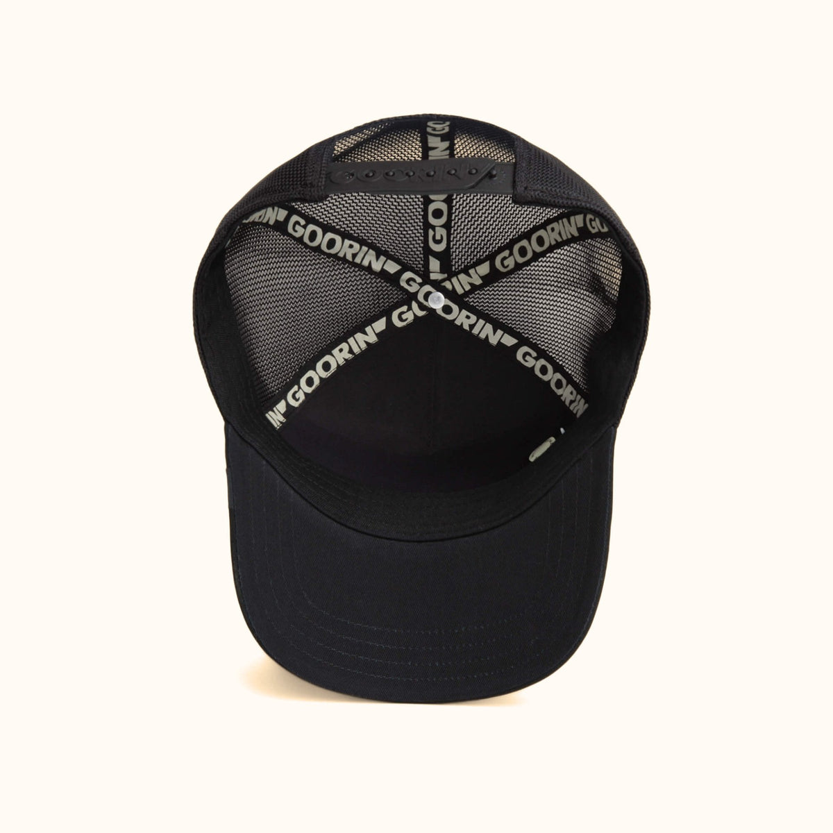 Goorin Bros. Golden Cow Trucker Hat black interior view