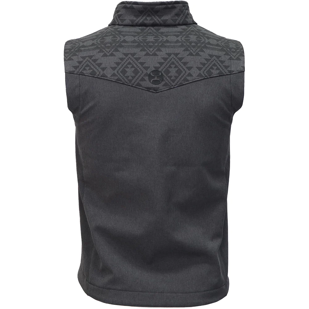 Chaleco softshell "Jackson" gris con patrón azteca