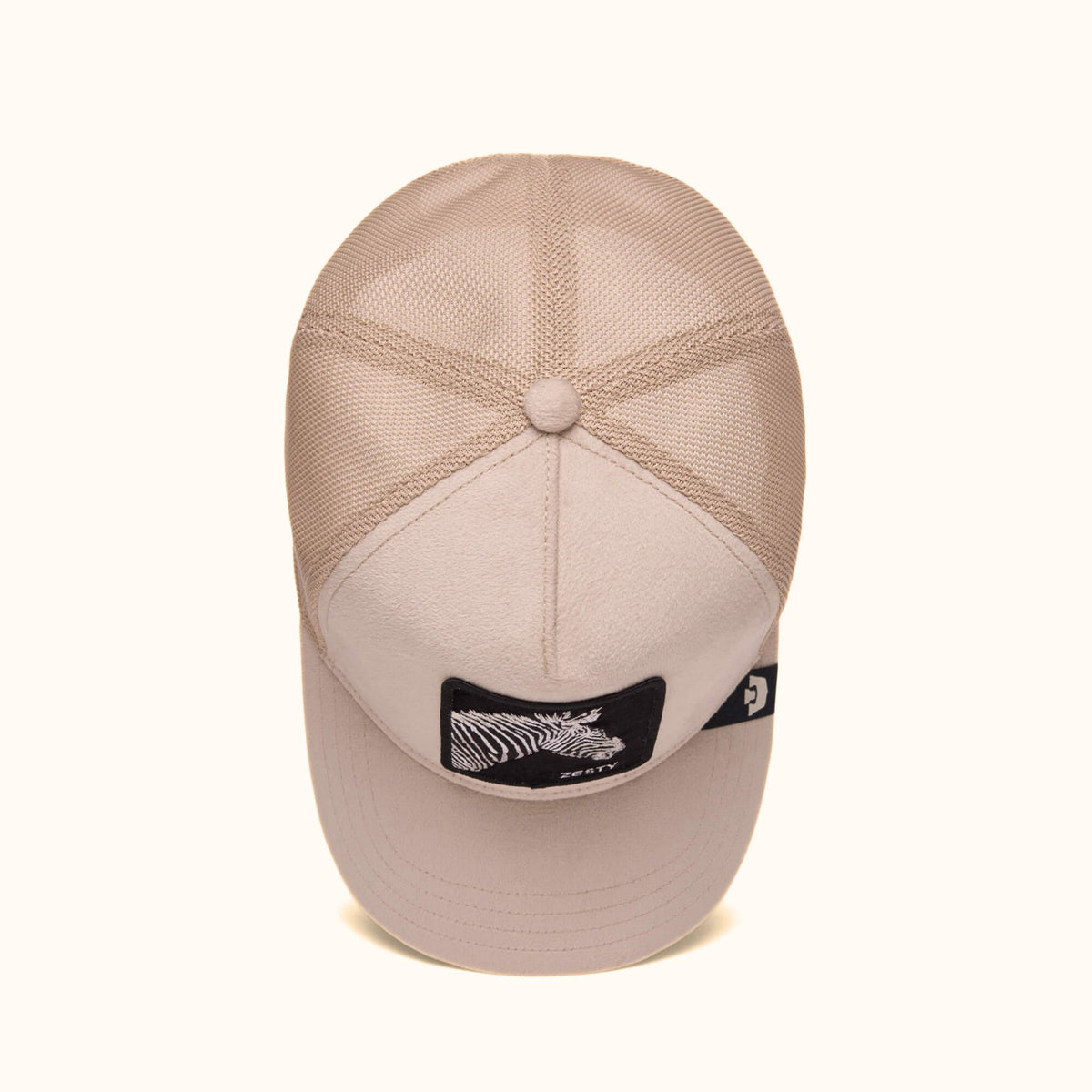 Goorin Bros. Velour Zesty biscuit trucker hat top view