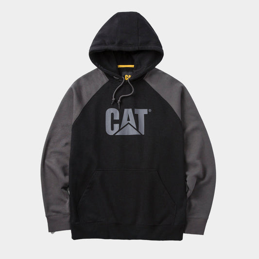 Sudadera con capucha raglán de bloques de color