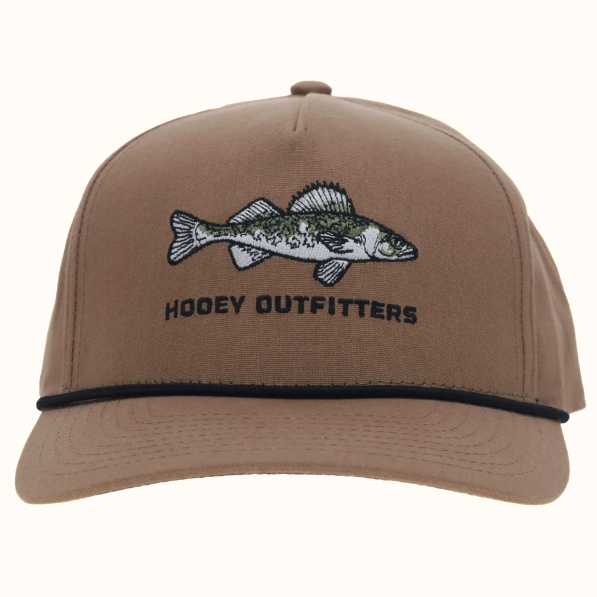 Hooey Walleye Tan Snapback Hat front view