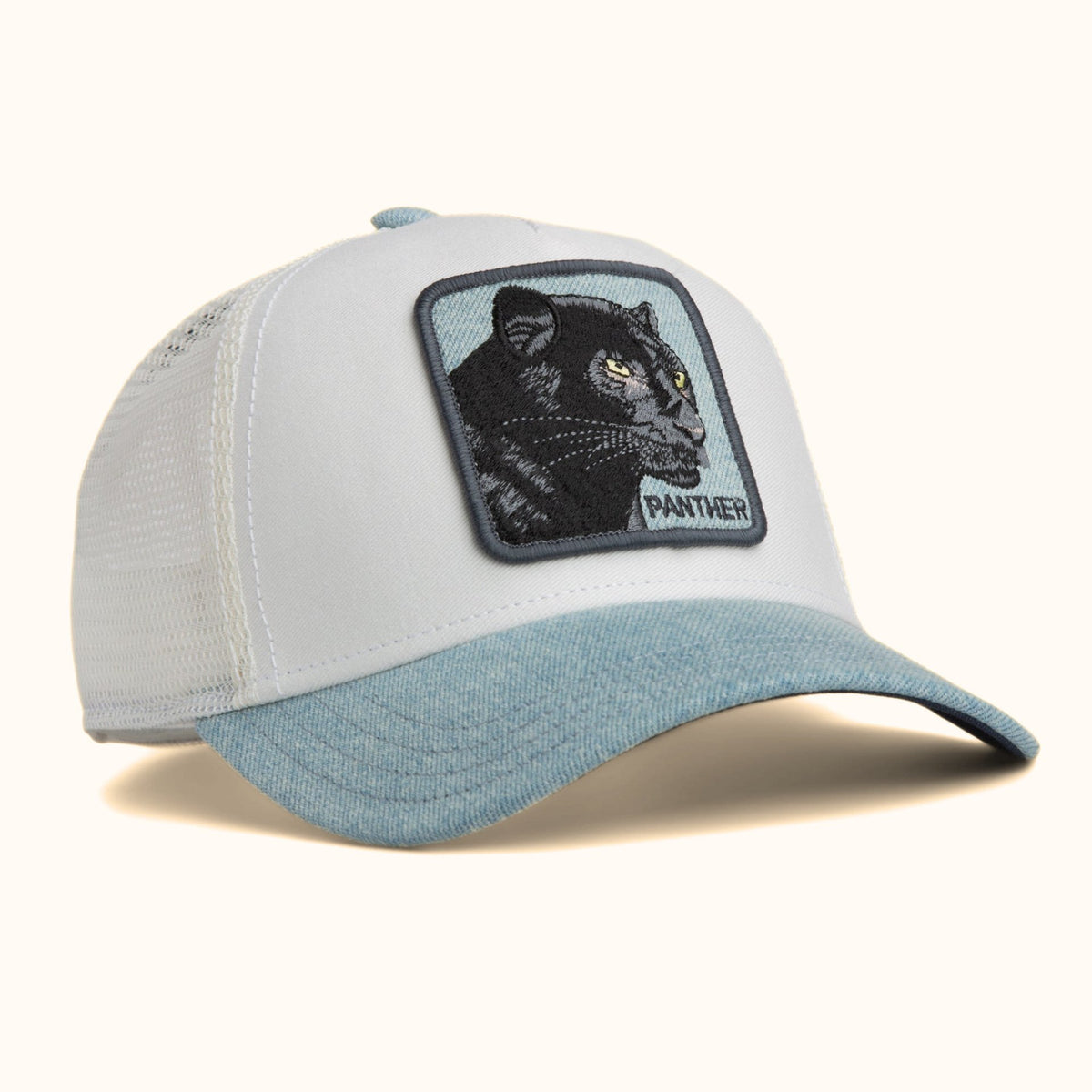 Goorin Bros. Denim Panther Trucker Hat angle view