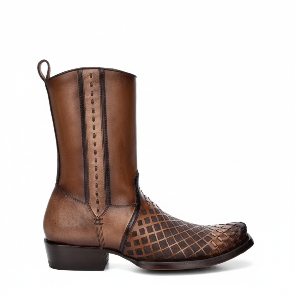 Maple Woven Narrow Square Toe Boot