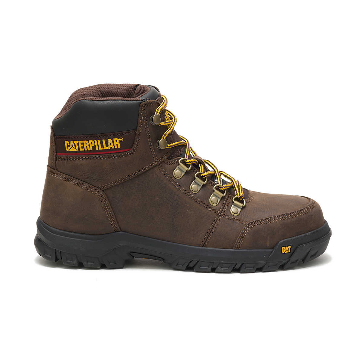 Opposite side profile view of CAT Outline Steel Toe Work Boot