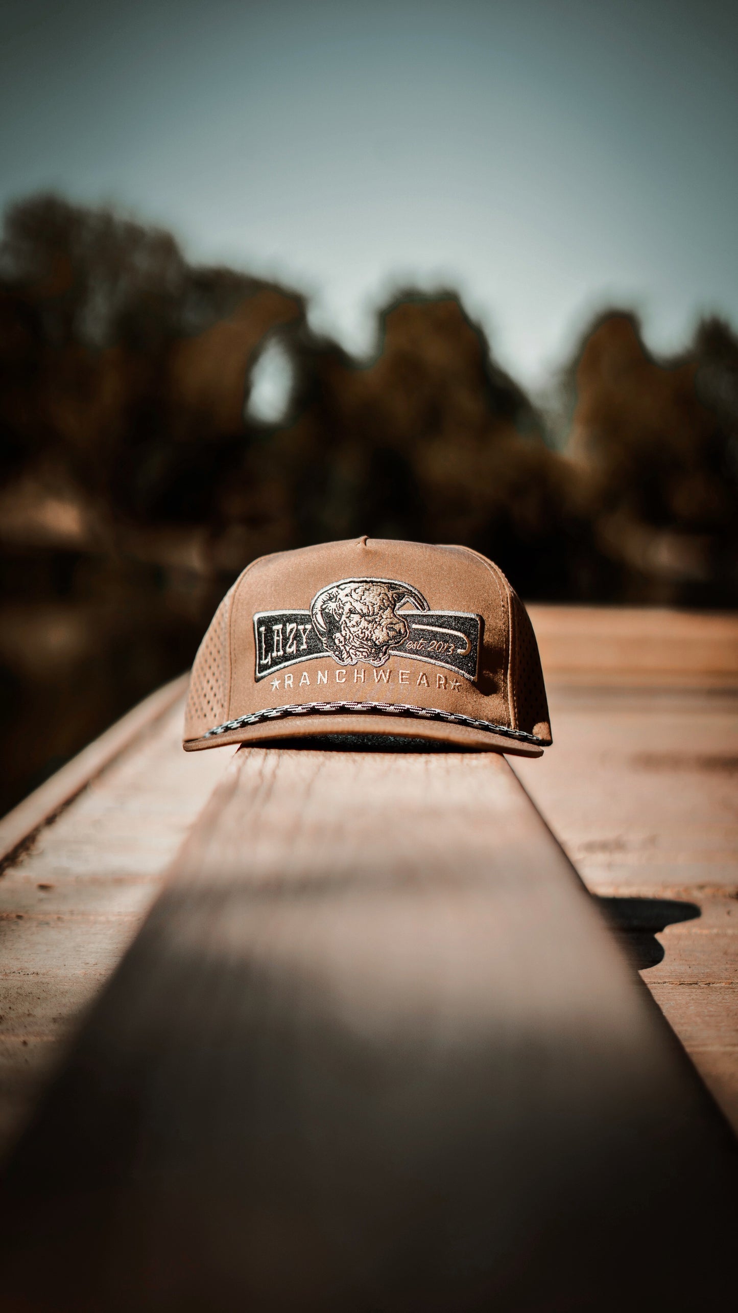 Ranch Tan Diamond Banner Performance Classic Rope Trucker Hat