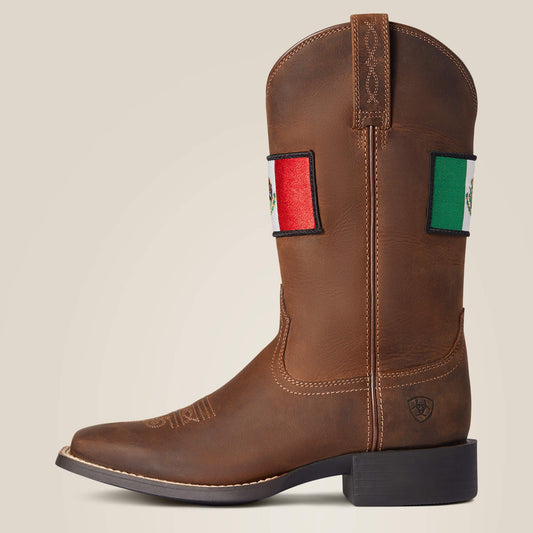 Bota Vaquera Round Up Orgullo Mexicano