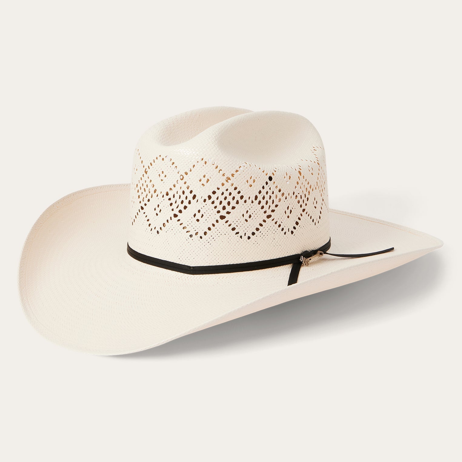 Stetson Brookwood 10X straw cowboy hat angled front view