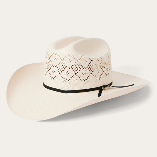 Stetson Brookwood 10X straw cowboy hat angled front view