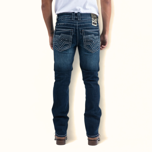 Platini Holt Slim Boot Cut Jeans rear view