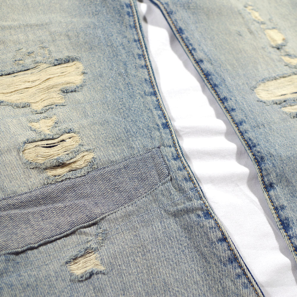 501 Original de patchwork desgastado