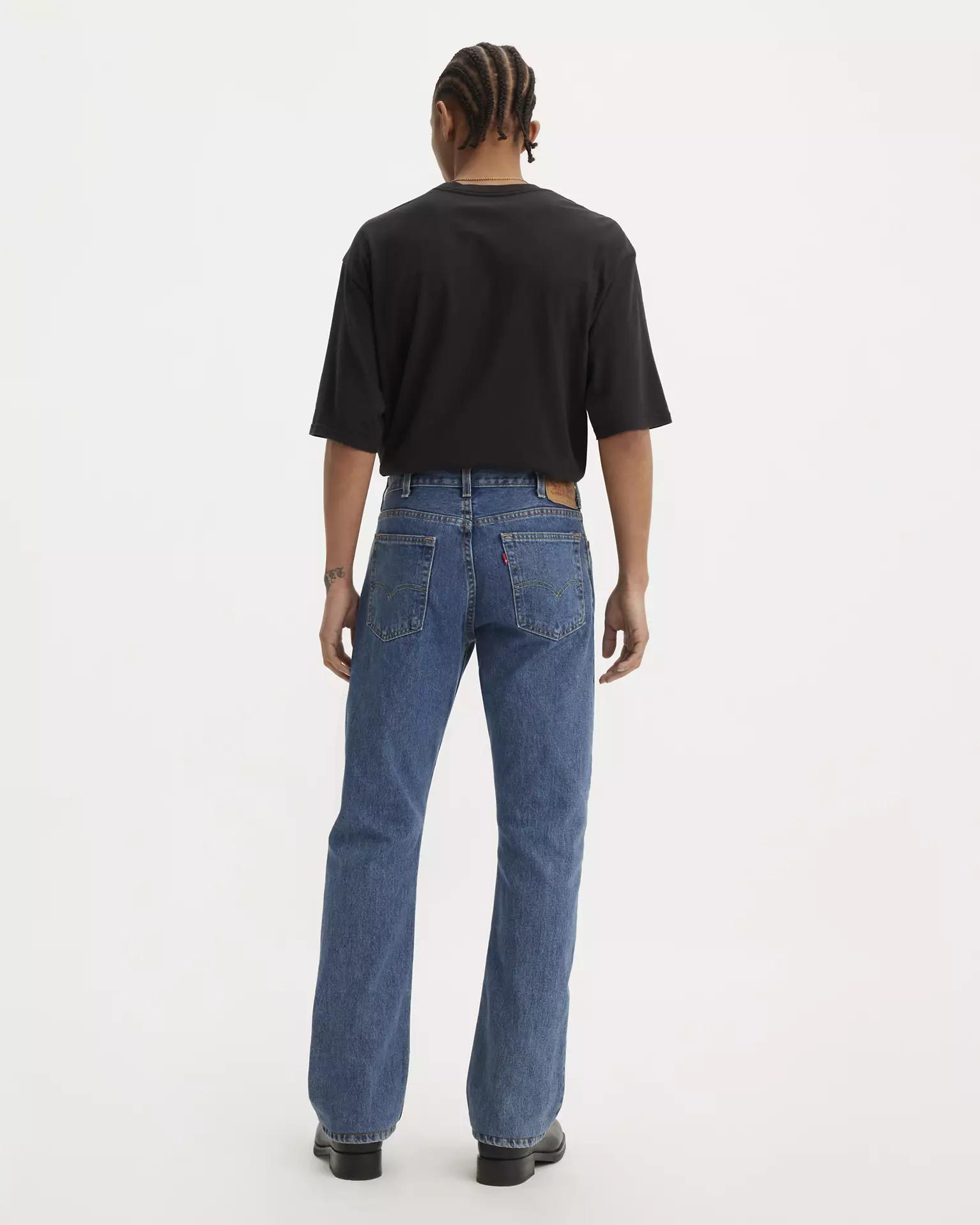 Levi’s 517 Bootcut blue jeans rear view