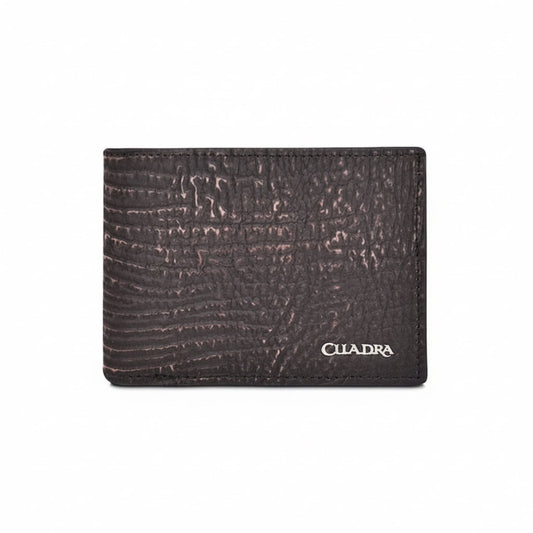 Brown Genuine Shark Leather Bifold Wallet