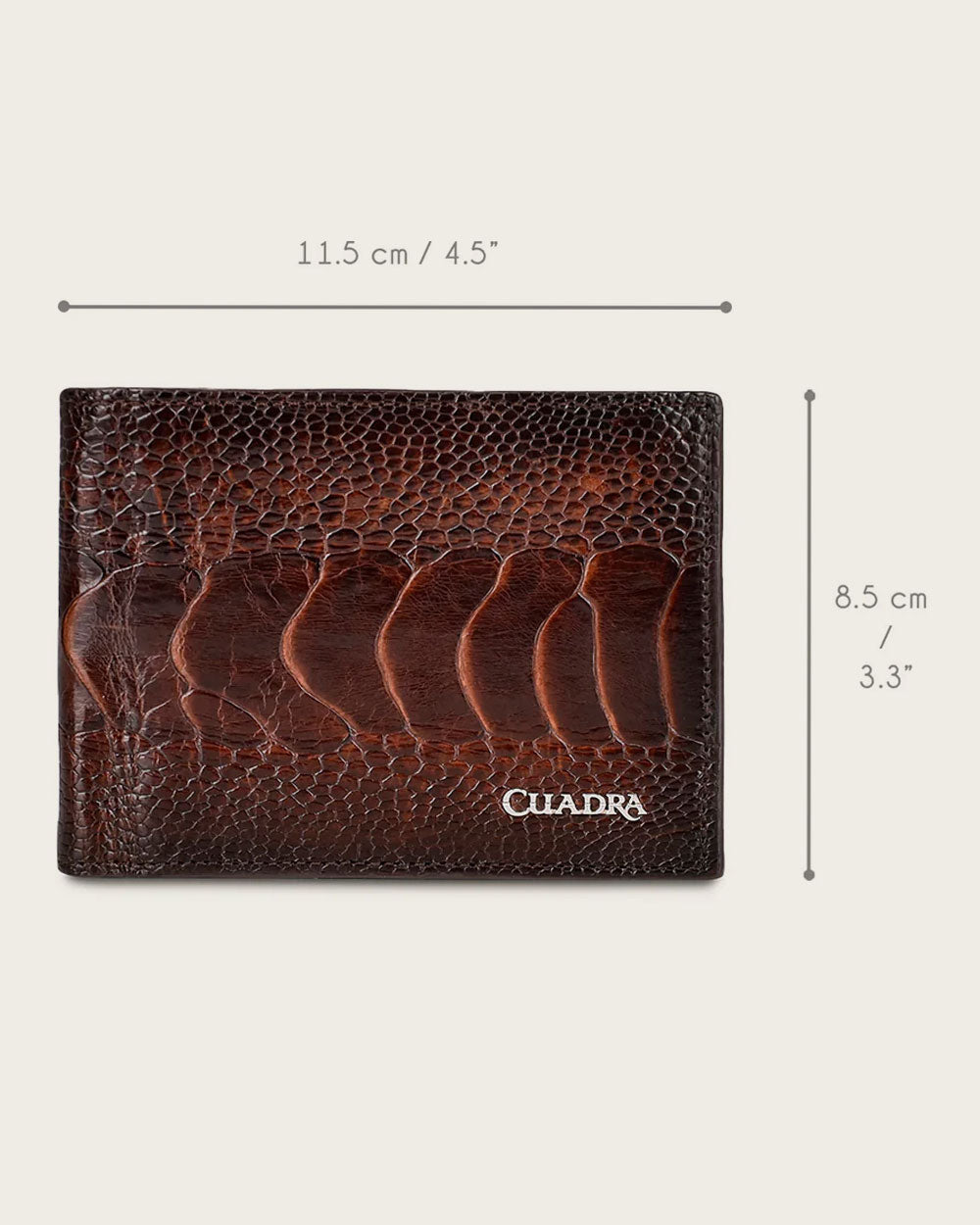 Brown Ostrich Leg Wallet