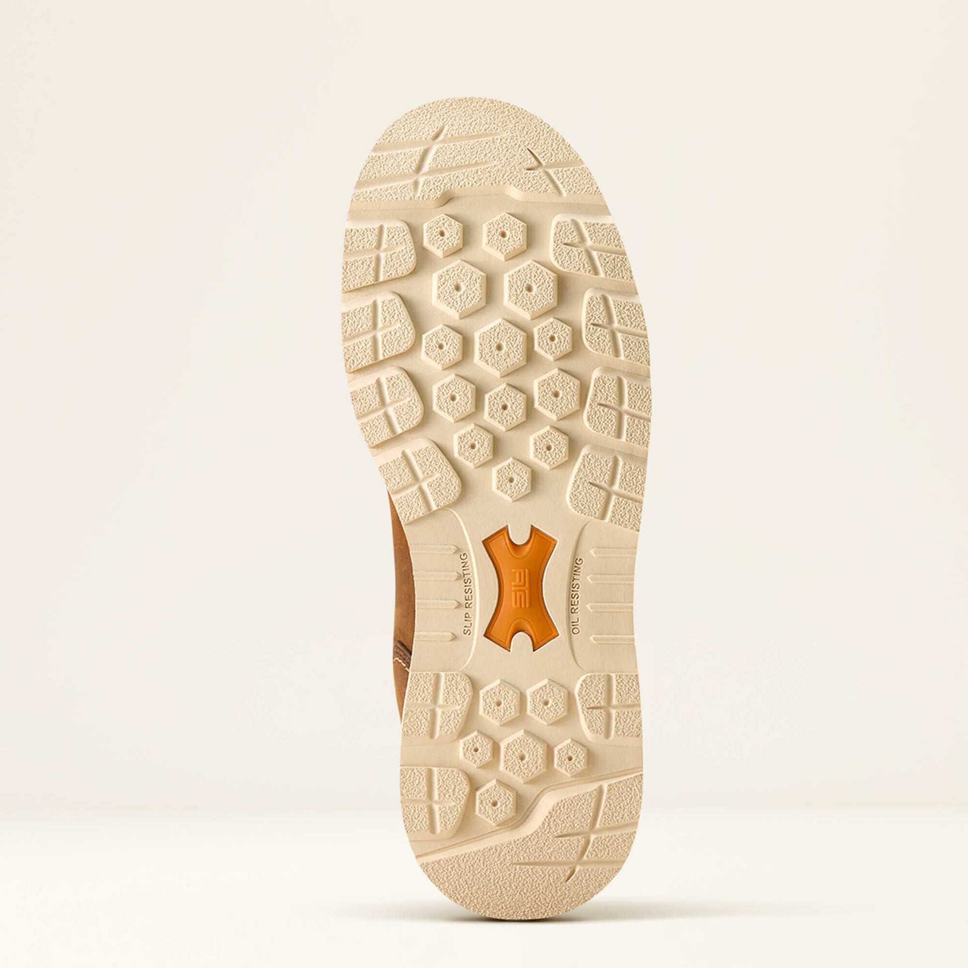 Ariat Rebar Wedge Pull-On Waterproof Composite Toe Work Boot outsole view showing tread pattern