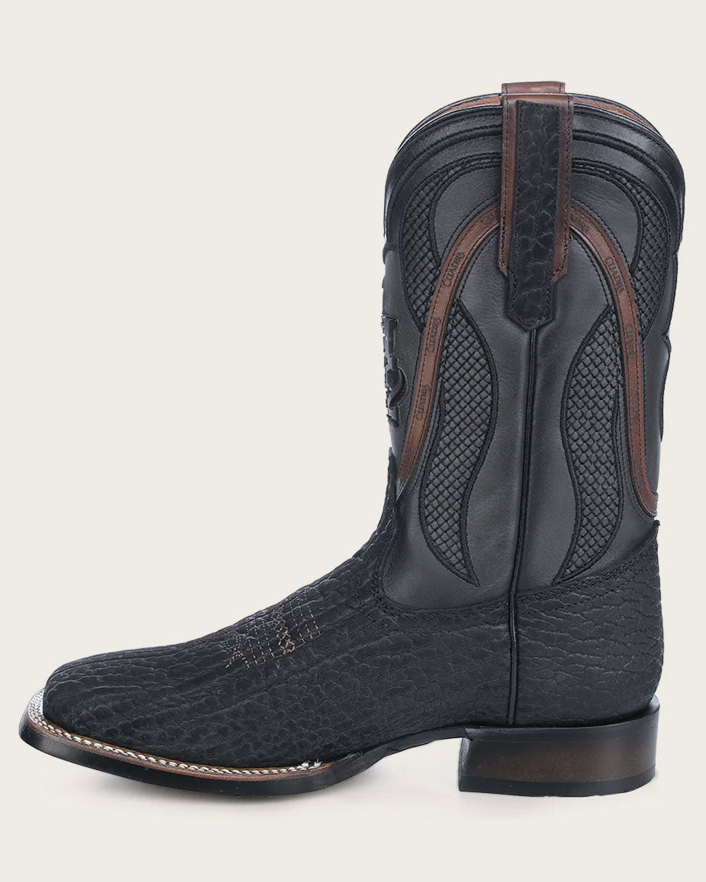 Botas de vaquero Rodeo negras Oxford hechas a mano