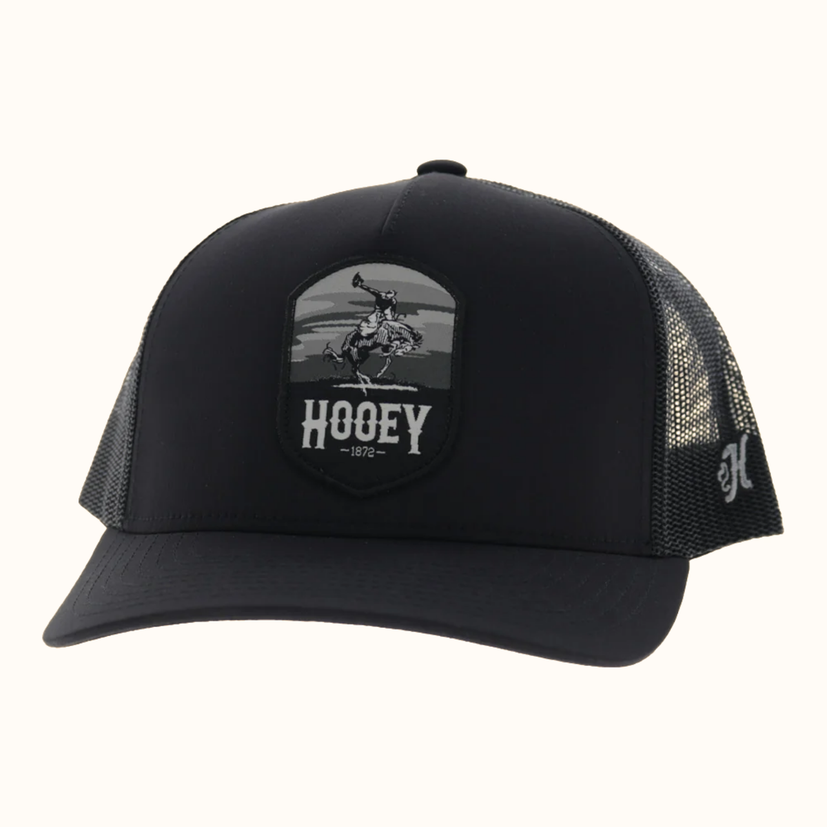 Hooey Cheyenne Trucker Hat black angle view