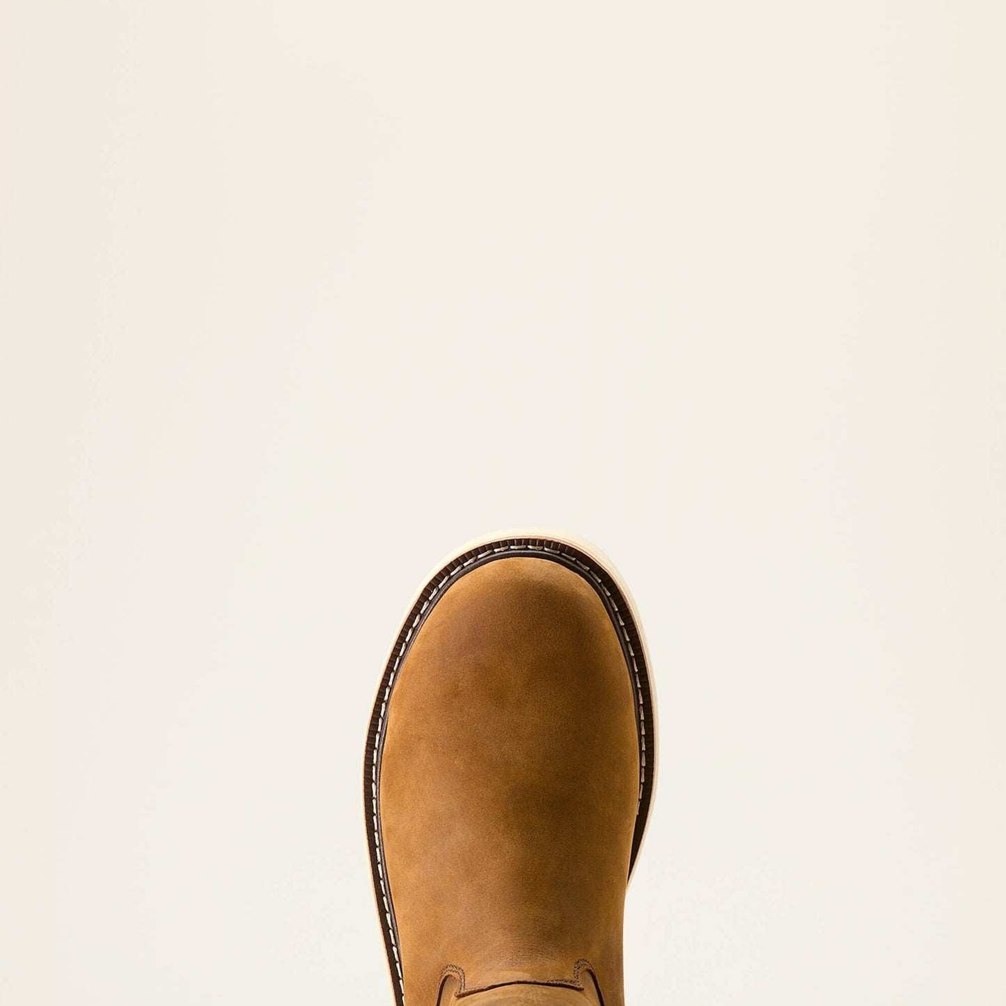Ariat Rebar Wedge Pull-On Waterproof Work Boot front view showing broad toe shape