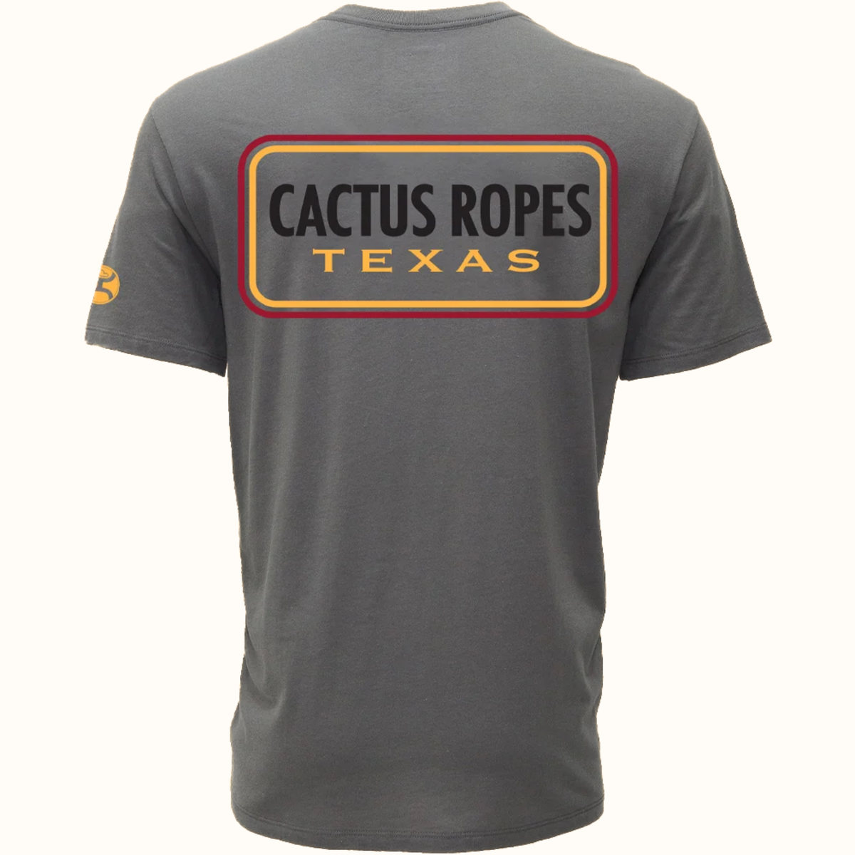 Hooey x Cactus Ropes men’s dark grey T-shirt back view