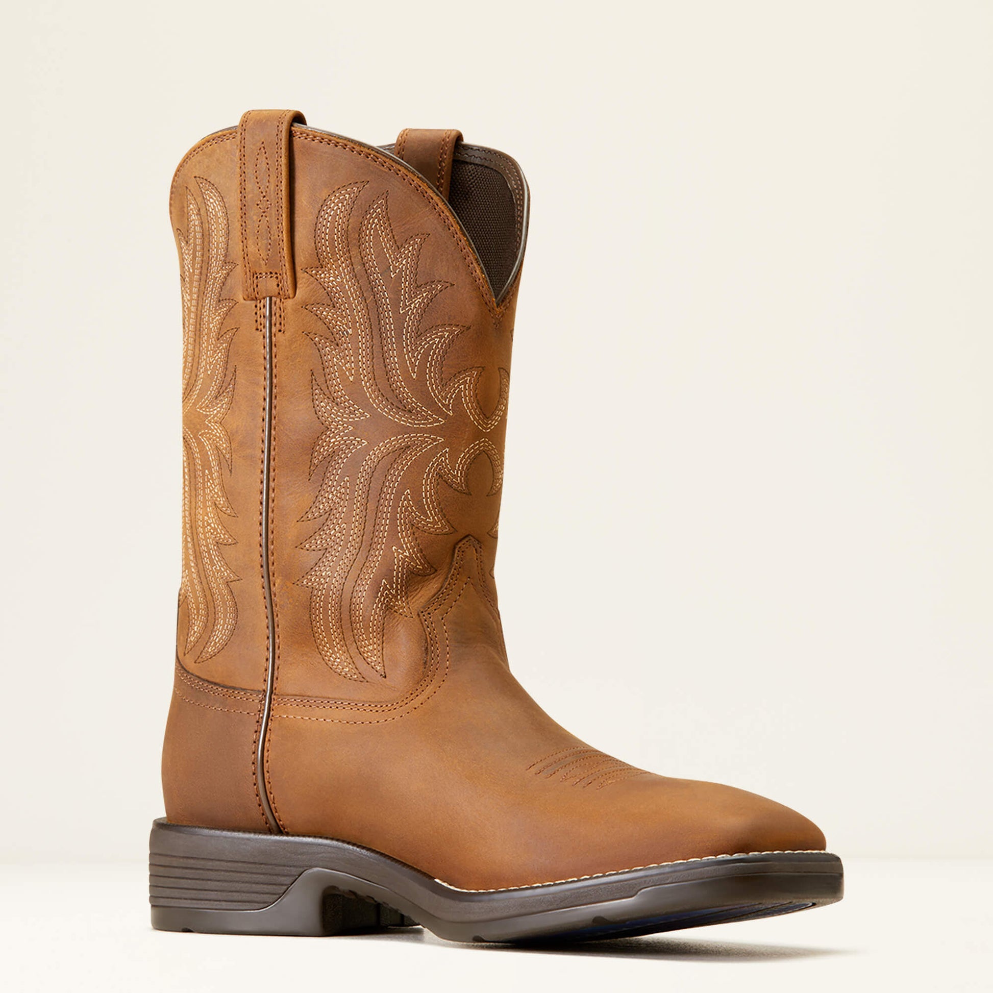 Ariat Ridgeback Brown Cowboy Boot angle side profile