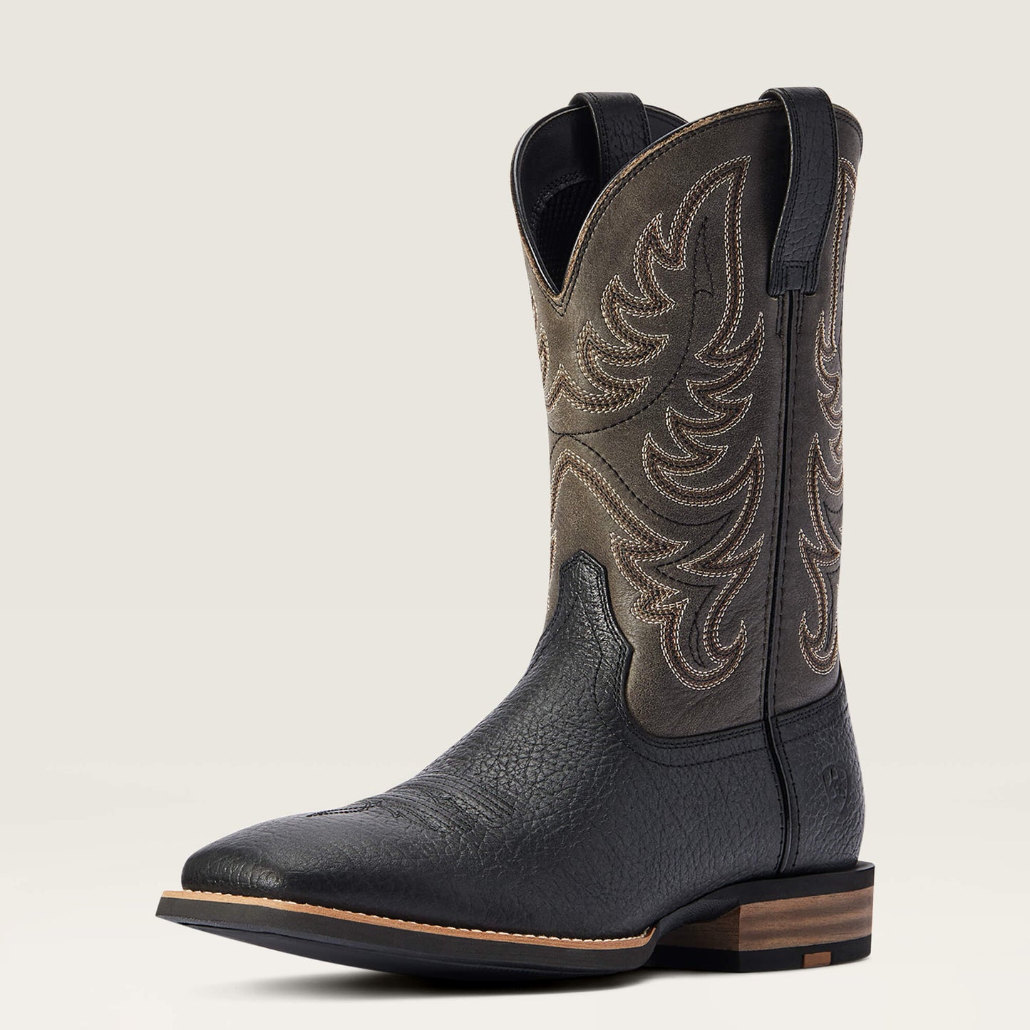 Ariat Everlite Countdown Black Western Boot angle side profile