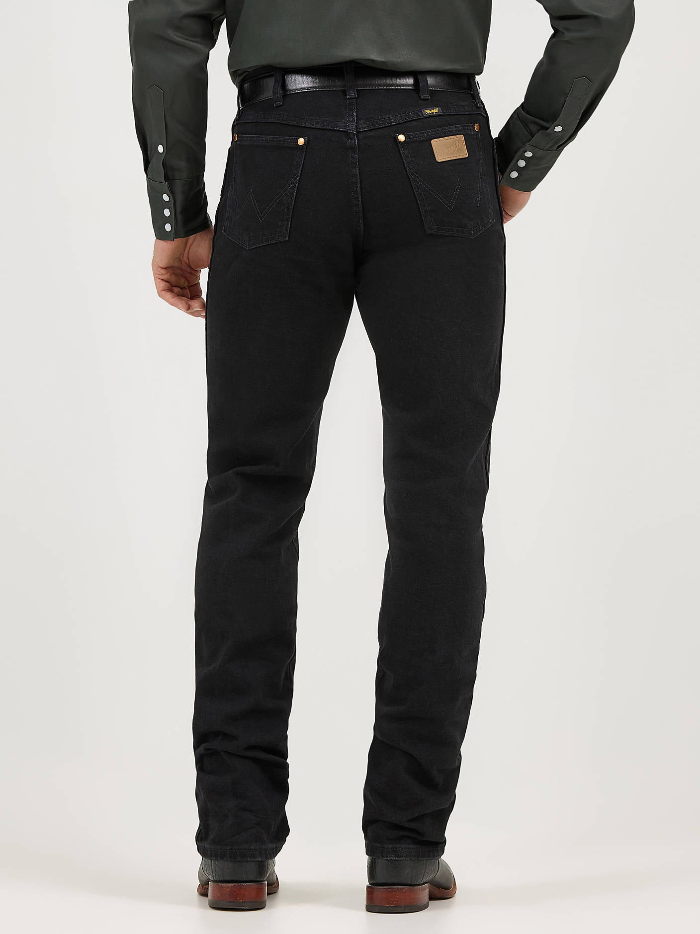 Wrangler Cowboy Cut Original Fit black jeans rear view