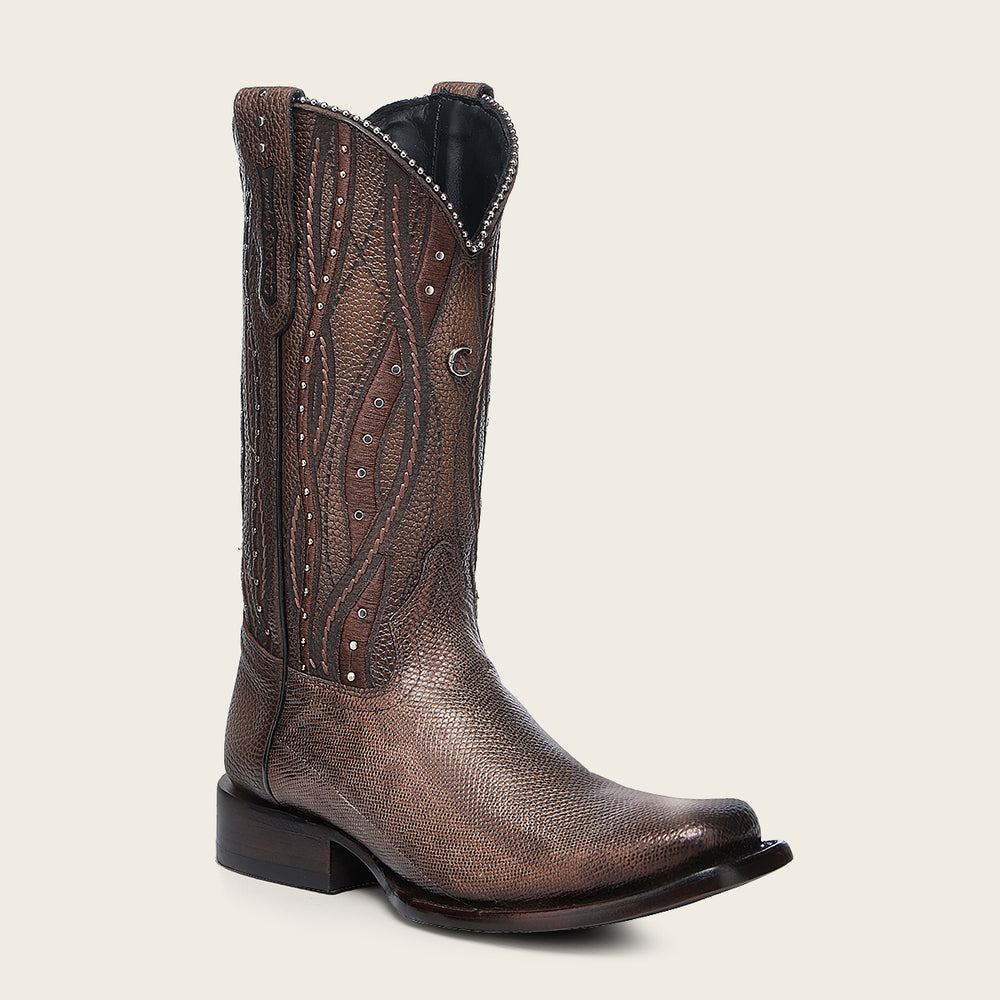 Cuadra Women’s Golden Carunga Western Boot front angle
