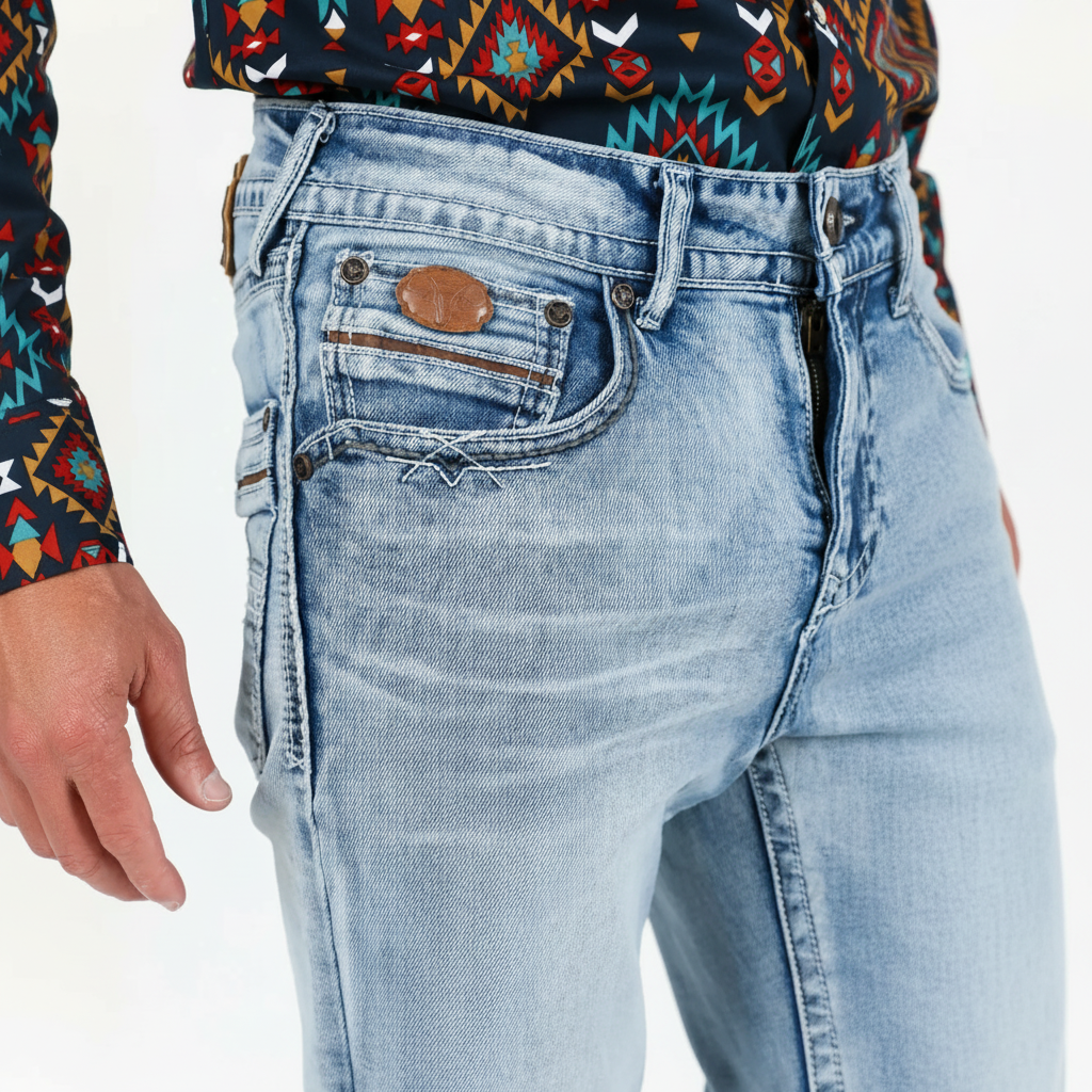 Holt Men's Light Blue Boot Cut Jeans