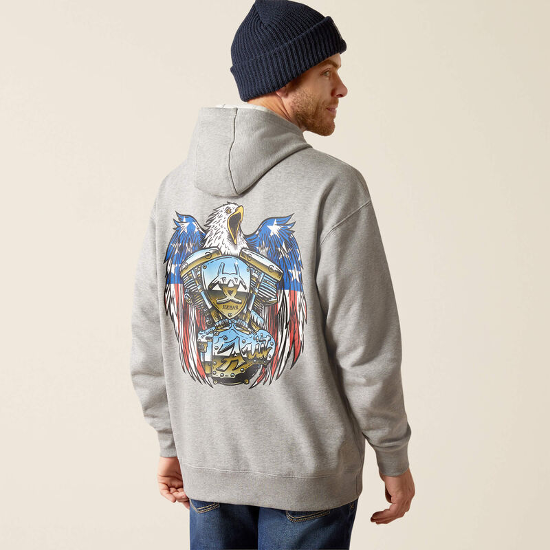Sudadera con capucha Moto Eagle para obrero de armaduras