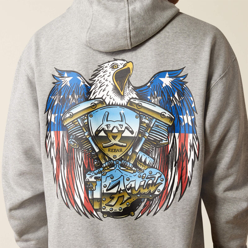 Sudadera con capucha Moto Eagle para obrero de armaduras
