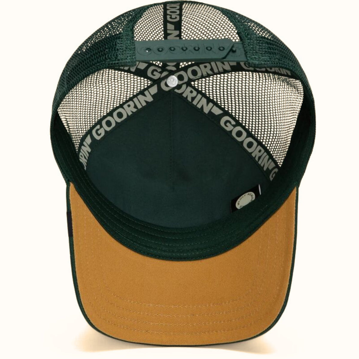 Goorin Bros. Over the Line Buck Guard trucker hat bottom view