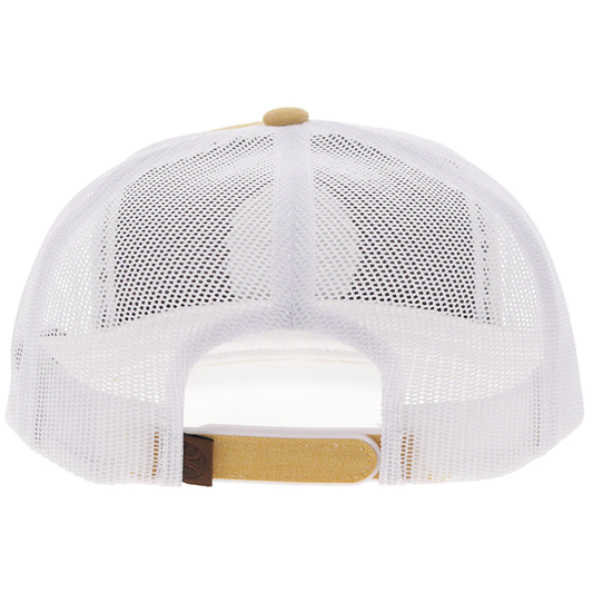 Spur Hat Tan/White W/Leather Circle Patch