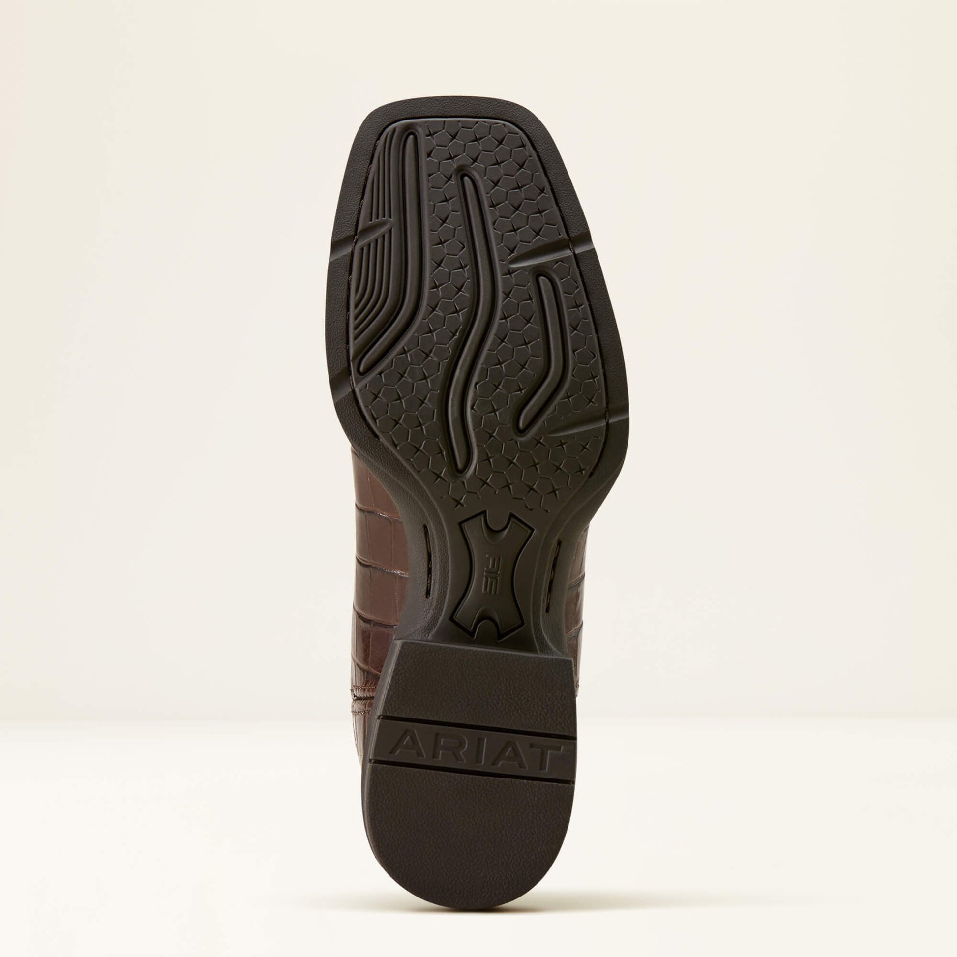 Outsole view of Ariat Sport Latigo Wide Square Toe Cowboy Boot showing tread pattern