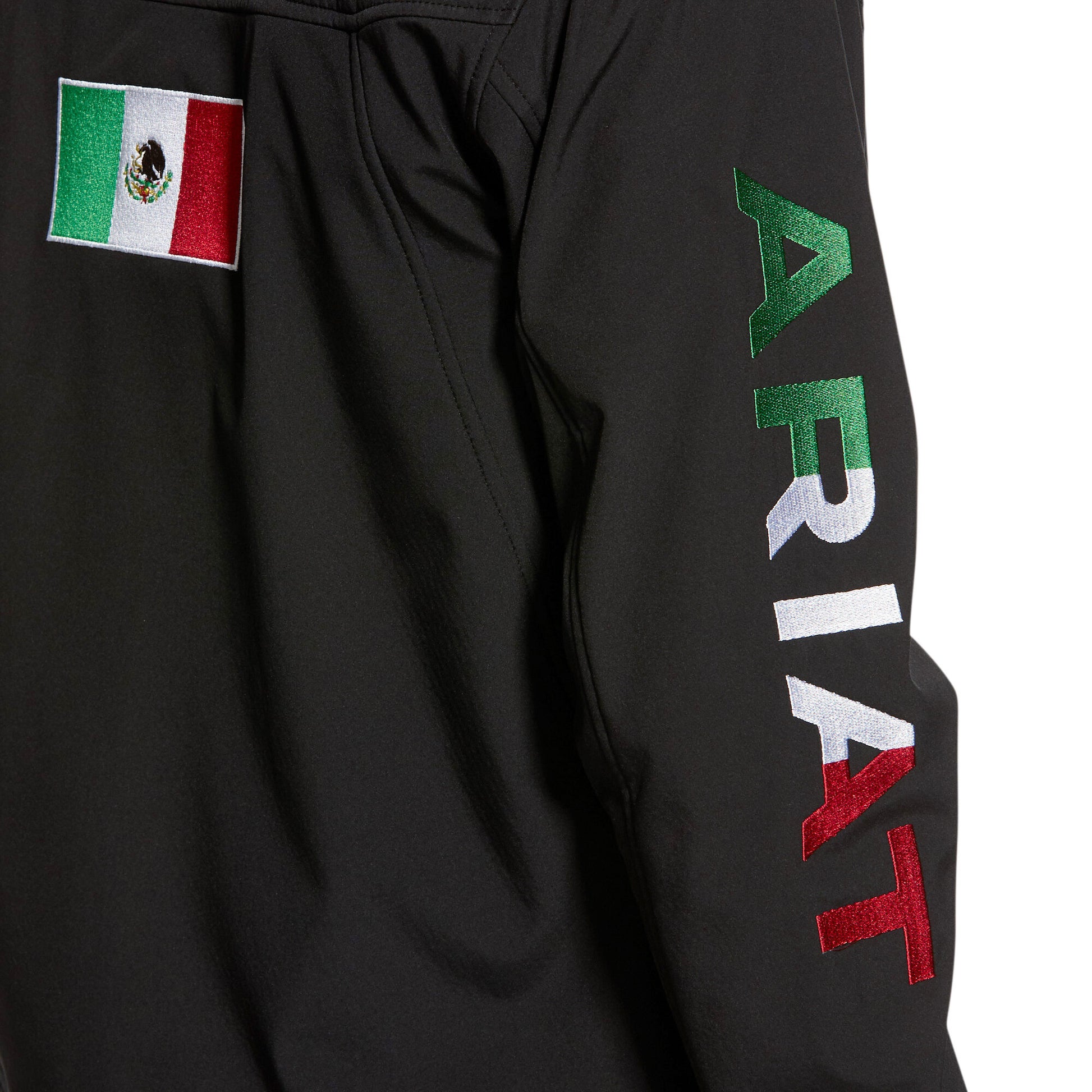Ariat Classic Team Softshell Mexico Water Resistant Jacket Mexico flag detail