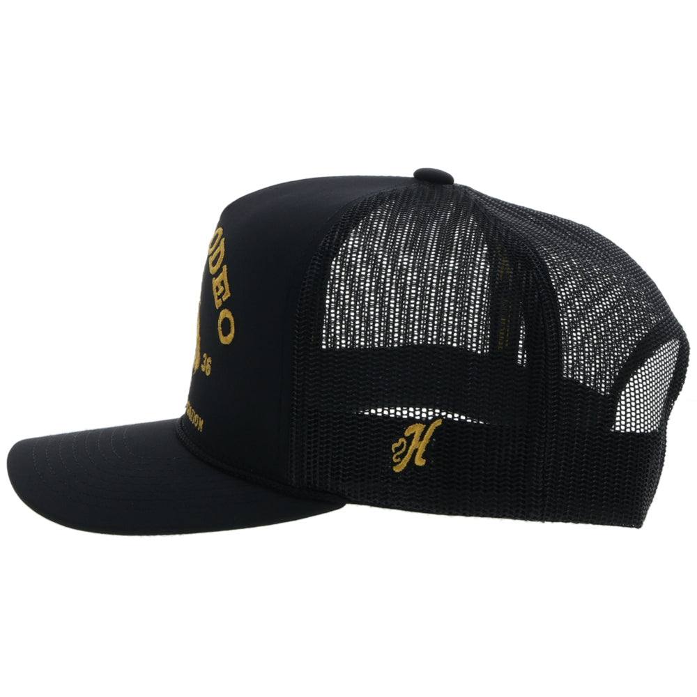 Prorodeo Black Hat W/Gold Logo