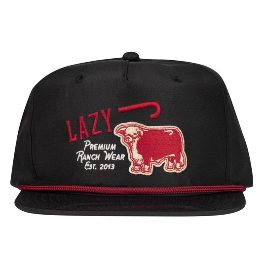 Black Red Premium Ranch Rope Trucker Hat