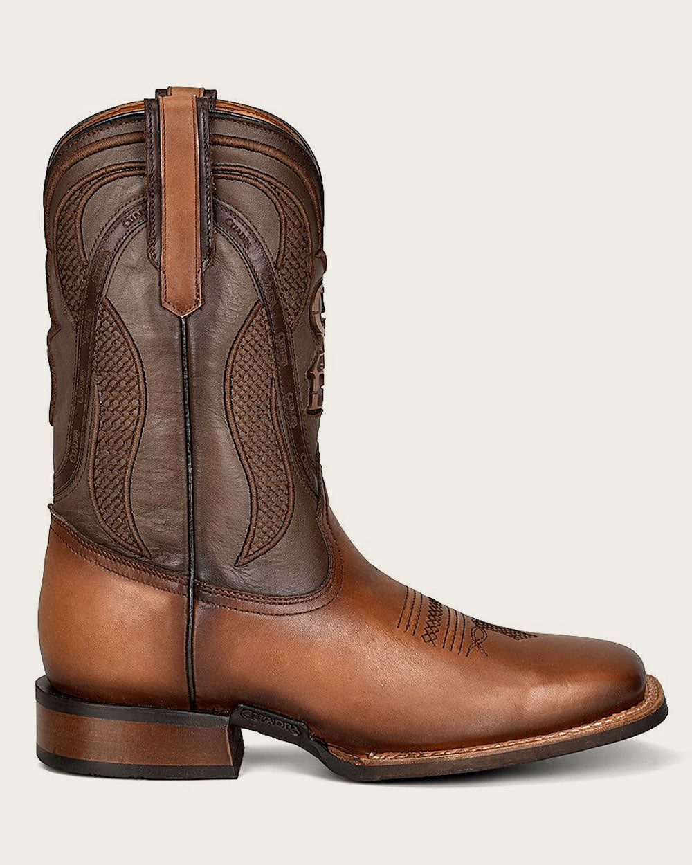 Botas vaqueras de cuero con diseño de Rodeo grabadas